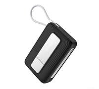 Silicone Case for Anker Zolo A1116 Portable Charger - Full Protective Skin with Hanging Holes for Outdoor Use - Washable Cover 10.8x7.1x2.3cm(Black)
