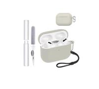 Silicone Case for Apple AirPods Pro 3 Earbuds - Shockproof, toergy Waterproof, Slim & Soft Cover, with Lanyard, Keychain & Cleaner Kit, Starlight Color