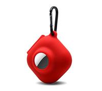 Silicone Case for Beats Fit Pro in-Ear Bluetooth Earbuds with Airtag Holder,Premium Soft Skin Cover Shock-Absorbing,Anti-Scratch Protective Case with Keychain (Red)