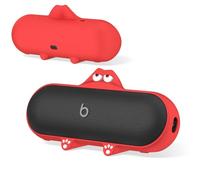 Silicone Case for Beats Pill (2024 Release), Shock Resistance, Water Resistance, Scratch Resistance, Dirt Resistance, Practical Bluetooth Speaker Accessories (Red)