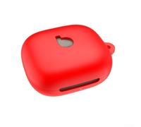 Silicone Case for Beats Powerbeats Pro - Shockproof Protective Cover with Carabiner Hook - for ultra for Slim Fit Headphone Case for Gym Travel - Black Red Pink Orange Blue Grey(Red)