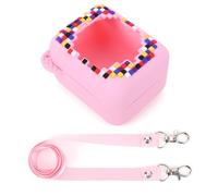 Silicone Case for BITZEEs- Interactive Digital Pet Toy - Full Cover Protective Digital Pet Skin Case with Lanyard, Colourful Pattern, Strap, Washable, Anti-fall, Shockproof Carrying Mini Case