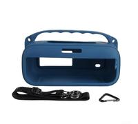 Silicone Case for Bose for Soundlink Max Speakers - Shockproof Protective Case with Shoulder Strap & Carabiner - Soft Case for Outdoor Travel - Black Blue - 24 x 8.5 x 13.5 cm (Blue)