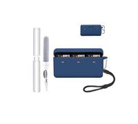 Silicone Case for DJI 0smo 360 charging case - Shockproof, toergy Waterproof, Slim & Soft Cover, with Lanyard, Keychain & Cleaner Kit, Blue