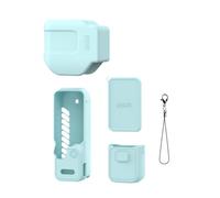 Silicone Case for DJI Osmo Pocket 4 Pro Anti-Slip Protective Cover with Precise Cutouts Lightweight Durable Sleeve for Vloggers & Travelers (Blue 4-piece Set)