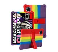 Silicone Case for DOOGEE Tab A9+ / A9 Pro+ 11 Inch Tablet with Full Coverage,toergy Adjustable Stand,Shockproof, Anti-scratch,and Soft Silicone Cover,Rainbow