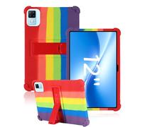 Silicone Case for DOOGEE U12 2025 12 Inch Tablet with Full Coverage,toergy Adjustable Stand,Shockproof, Anti-scratch,and Soft Silicone Cover,Rainbow