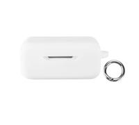 Silicone Case For EDIFIER HECATE GX03 Ultra, Protective Cover with Carabiner, Scratch Resistant Earphones Skin Cover, Precise Cutout Charge Without Removal， white