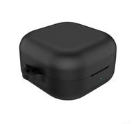 Silicone Case for Galaxy Buds 4 Pro - Shockproof Soft Cover with Anti-Scratch Finish - Non-Slip Grip Protective Skin for Earbuds Charging Box - Black White Blue Green Red Orange - 7x6x2cm(Black)