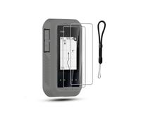 Silicone Case for Garmin eTrex Solar, powfix Protective Cover with 2 Pack Soft Screen Protectors & Lanyard, Anti-Scratch Shockproof GPS Bike Computer Accessories,Grey