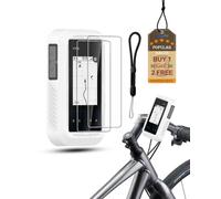 Silicone Case for Garmin eTrex Solar, powfix Protective Cover with 2 Pack Soft Screen Protectors & Lanyard, Anti-Scratch Shockproof GPS Bike Computer Accessories,White