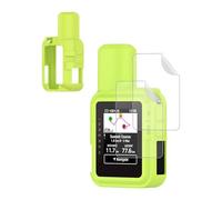 Silicone Case for Garmin inReach Mini 3/3 Plus Global Satellite Communicator, FJIASTB Shockproof Cover with Soft Screen Protector Film (Light Green)