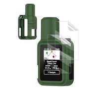 Silicone Case for Garmin inReach Mini 3/3 Plus Global Satellite Communicator, FJIASTB Shockproof Cover with Soft Screen Protector Film (Dark Green)