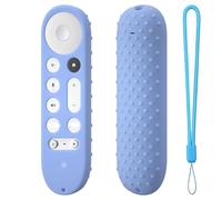 Silicone Case For Google TV Streamer 4K TV 2024, Remote Cover Replacement, Protective Case, Shockproof Silicone Cover for Google GY3LE (Luminous Blue)