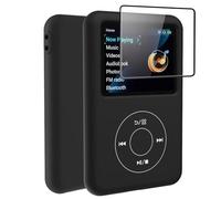 Silicone Case for innioasis Y1 Mp3 Player, Soft Anti-Scratch Cover with Screen Protector, Slim Lightweight Full-Body Protection -Black