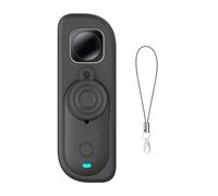 Silicone Case for Insta360 GO 3S Retro Bundle Protective Cover Camera Viewfinder Full Coverage Shell Compatible with Original Pouch Anti-Drop Lanyard (Black)
