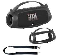 Silicone Case for JBL Charge 5 Portable Bluetooth Speaker, Protective Case for JBL Charge 5 Portable Bluetooth Speaker (Black Case, Not for Charge 5 Wi-Fi Version)