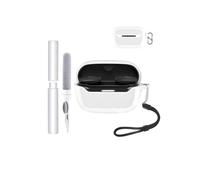 Silicone Case for JBL Endurance Race 2 Earbuds - Shockproof, toergy Waterproof, Slim & Soft Cover, with Lanyard, Keychain & Cleaner Kit, White