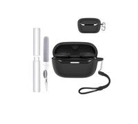 Silicone Case for JBL Endurance Race 2 Earbuds - Shockproof, toergy Waterproof, Slim & Soft Cover, with Lanyard, Keychain & Cleaner Kit, Black