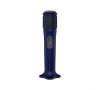 Silicone Case for JBL for partybox Wireless Mic, Drop Resistant Anti-Rolling Cover with Base Stand, Protective Skin for Karaoke Party(Blue)