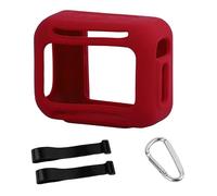Silicone Case for JBL Go 5 Speaker Portable Cover Soft Shell Full-coverage,with Carabiner/Carry Strap,Shockproof Dust-proof Protection，red