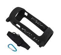 Silicone Case for JBL Pulse 4 - Portable Bluetooth Speaker,Gel Soft Skin Protective Cover with Belt,Travel Carry Pouch (Black)