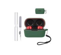Silicone Case for JBL T280TWS X Earbuds - Shockproof,toergy Waterproof, Slim & Soft Cover, with Lanyard, Keychain & Cleaner Kit, Green