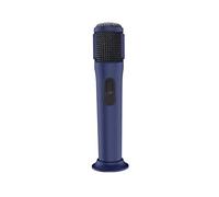 Silicone Case for JBL Wireless Microphone Stain-Resistant Anti-Rolling Shockproof Soft Silicone Protective Cover Protective Case with Base Rod Mic Sleeves (Blue)