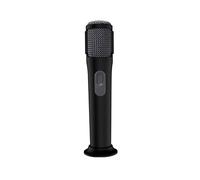Silicone Case for JBL Wireless Microphone Stain-Resistant Anti-Rolling Shockproof Soft Silicone Protective Cover Protective Case with Base Rod Mic Sleeves (Black)