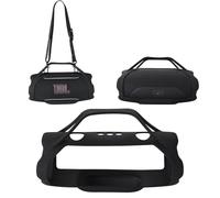 Silicone Case for JBL Xtreme 5, Heavy Duty Shockproof Cover with 6mm Thick Handle, Portable Carrying Bag Alternative for Outdoor Camping Beach Travel, Protective Skin for Bluetooth Speaker (BK)
