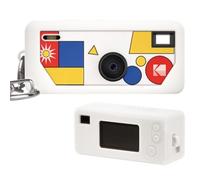 Silicone Case for Kodak CHARMERA Keychain Digital Camera Blind Box, Photo Mini Keychain Camera Sleeve with Precise Cutouts & Scratch Protection - Camera NOT Included (White)