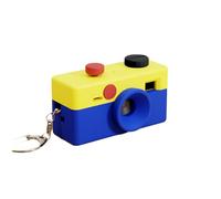 Silicone Case for Kodak for CHARMERA Keychain Digital Camera - Drop-Proof Plastic Digicam Cover Precise Fit for Blind Box 1987 Mini Cameras Case Accessories (Yellow-Blue)