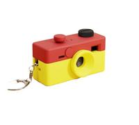 Silicone Case for Kodak for CHARMERA Keychain Digital Camera - Drop-Proof Plastic Digicam Cover Precise Fit for Blind Box 1987 Mini Cameras Case Accessories (Black-Yellow)