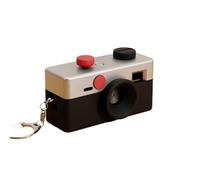 Silicone Case for Kodak for CHARMERA Keychain Digital Camera - Drop-Proof Plastic Digicam Cover Precise Fit for Blind Box 1987 Mini Cameras Case Accessories (Silver-Black)