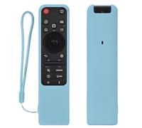 Silicone Case for LG Magic Remote MR25GA, Protective Cover for 2025 LG OLED Smart TV C5 B5 G5 M5 Series Remote Control Shockproof, Washable, Skin-Friendly, Anti-Lost with Lanyard (Glow in Dark Blue)