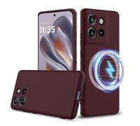 Silicone Case for Motorola ThinkPhone 25/Edge 50 Neo, Mag-Safe Liquid Silicone Gel TPU Cases, Silky-soft touch Full-Body Protective Caser, with Suitable for Edge 50 Neo Shockproof cover-Red