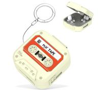 Silicone Case for Nothing Ear 3 Earbuds (2025), Cute 3D Cartoon Shockproof Protective Cover Compatible with Nothing Ear (3) Case Accessories with Key Ring (Off-White)