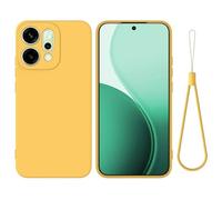Silicone Case for Oppo Reno14 Pro, Liquid Silicone Gel TPU Cases, Silky-soft touch Full-Body Protective Caser, with Suitable for Oppo Reno14 Pro Shockproof cover-Yellow