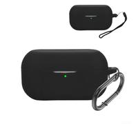 Silicone Case For Panasonic For Technics For Eah-AZ100, Protective Cover For Headset With Carabiner Lanyard, Soft Shell(BLACK)