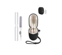 Silicone Case for Panasonic RB-F10DE-C Earbuds - Shockproof, toergy Waterproof, Slim & Soft Cover, with Lanyard, Keychain & Cleaner Kit, Black