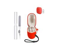 Silicone Case for Panasonic RB-F10DE-C Earbuds - Shockproof, toergy Waterproof, Slim & Soft Cover, with Lanyard, Keychain & Cleaner Kit, Red