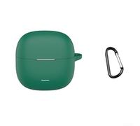 Silicone Case for Redmi Buds 8 Lite with Keyring - for Shockproof Protective Case Transparent Soft - Scratch-Resistant Case Cover for Earbuds Black White Green Blue (Dark Green)