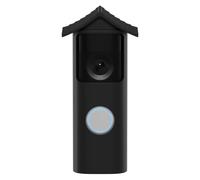 Silicone Case for Ring Battery Doorbell/Plus/Pro (2026 Release), Black | Weatherproof Ring Doorbell Cover with Sun Glare Visor, UV & Heat Resistant Accessories