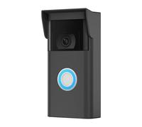 Silicone Case for Ring Video Doorbell 2nd Gen (2020 Release) - Weatherproof Ring Doorbell Cover with Sun Glare Visor, UV & Heat Resistant Accessories - Black