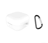 Silicone Case for Samsung for Galaxy Buds 4 Pro - Flexible for TPU Guard with Keychain Hook Scratch Resistant Coating Ergonomic Grip Secure Fit Blue(White)