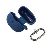 Silicone Case for Shokz Open Dots One: Anti-Lost Earbuds Cover with Lanyard Hook & Dust Removal Tool Blue(Blue)