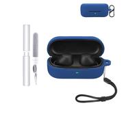 Silicone Case for SONY WF-C510 Earbuds - Shockproof,Waterproof, Slim & Soft Cover, with Lanyard, Keychain & Cleaner Kit, Dark Blue
