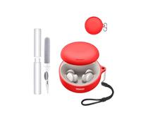 Silicone Case for Soundcore Sleep A30 by Anker Open-Ear Headphones - Shockproof, toergy Waterproof, Slim & Soft Cover, with Lanyard, Keychain & Cleaner Kit, Red