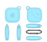 Silicone Case for Tile by Life360 Mate 2024, Drop-proof Dust-proof Protective Sleeve Cover With a Hook for Tile by Life360 Mate Bluetooth Tracker Accessories (Luminous Ice Blue)