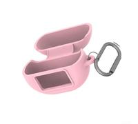 Silicone Case For TOZO For NC2O Pro For NC20 Earbuds, Soft Protective Cover With Carabiner Hook, Shockproof Skin Against Scraps And Dust(Pink)